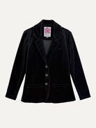 BRITT blazer Black Velour - Lesley Evers-Jacket-Shop-Shop/All Products