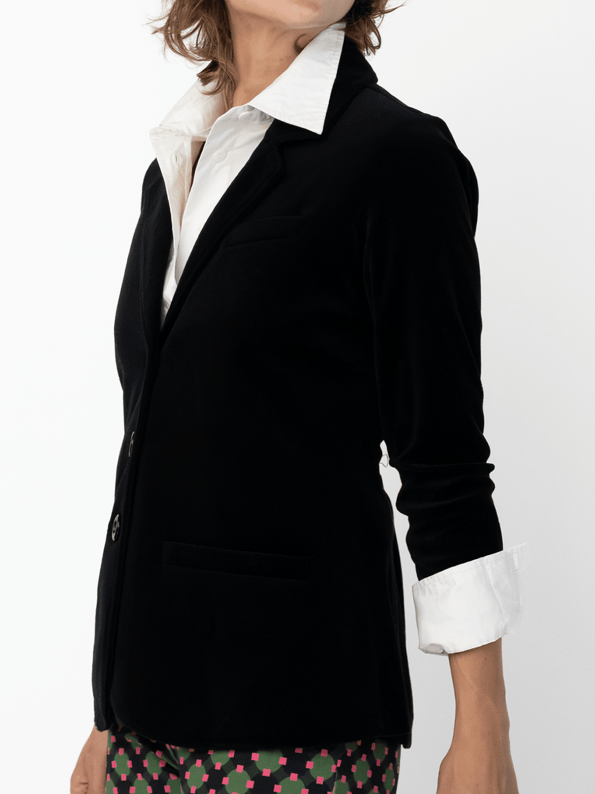 BRITT blazer Black Velour - Lesley Evers-Jacket-Shop-Shop/All Products
