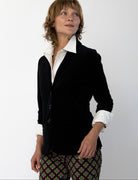 BRITT blazer Black Velour - Lesley Evers-Jacket-Shop-Shop/All Products