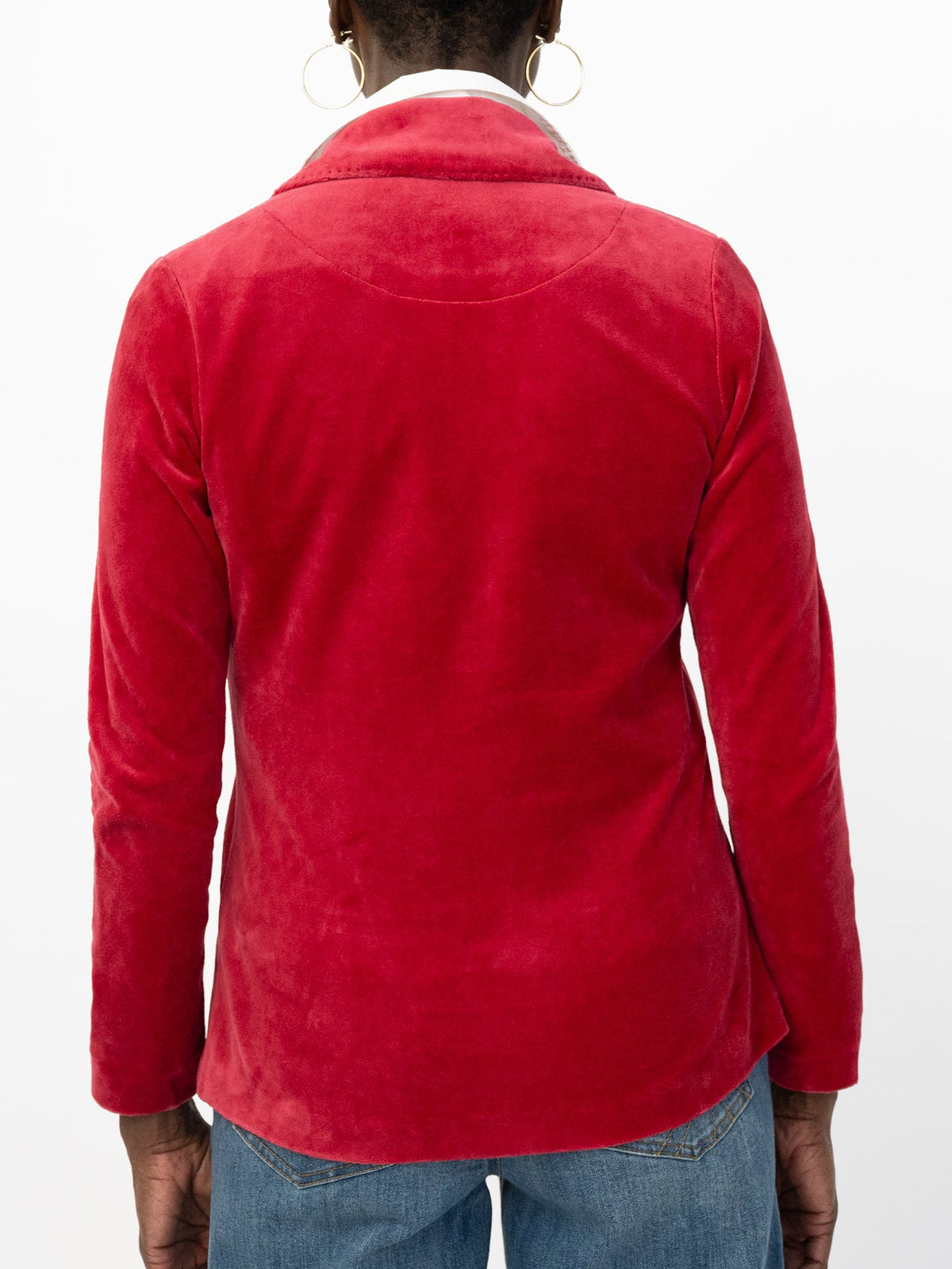 BRITT blazer Burgundy Velour - Lesley Evers-Jacket-Shop-Shop/All Products