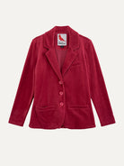 BRITT blazer Burgundy Velour - Lesley Evers-Jacket-Shop-Shop/All Products