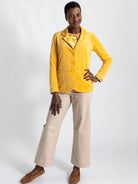 BRITT blazer Dandelion Velour - Lesley Evers - Jacket - Shop - Shop/All Products