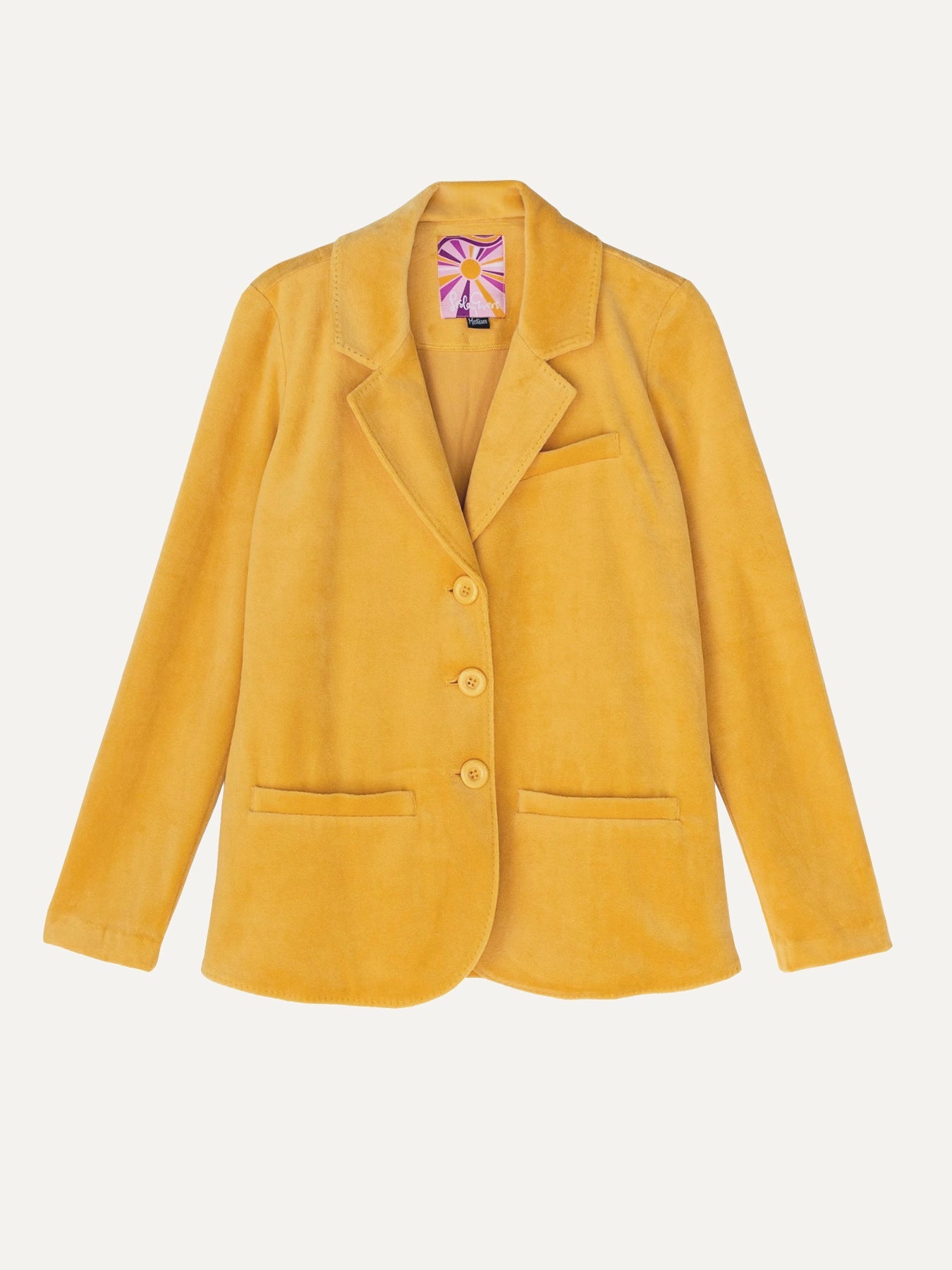 BRITT blazer Dandelion Velour - Lesley Evers-Jacket-Shop-Shop/All Products