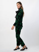 BRITT blazer Embroidered Velvet Green - Lesley Evers-Jacket-Shop-Shop/All Products