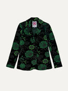 BRITT blazer Embroidered Velvet Green - Lesley Evers-Jacket-Shop-Shop/All Products
