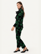BRITT blazer Embroidered Velvet Green - Lesley Evers-Jacket-Shop-Shop/All Products