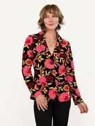 BRITT blazer Embroidered Velvet Pink - Lesley Evers-Jacket-Shop-Shop/All Products