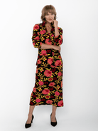 BRITT blazer Embroidered Velvet Pink - Lesley Evers-Jacket-Shop-Shop/All Products