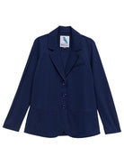 BRITT blazer Navy Ponte - Lesley Evers - Black - Jacket - Shop