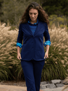BRITT blazer Navy Ponte - Lesley Evers - Jacket - Shop - Shop/All Products