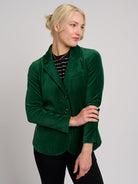 BRITT blazer Pine Velour - Lesley Evers-Jacket-Shop-Shop/All Products