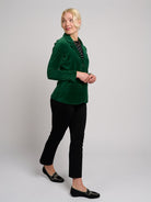 BRITT blazer Pine Velour - Lesley Evers-Jacket-Shop-Shop/All Products