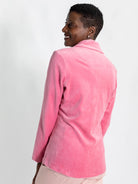 BRITT blazer Pink Velour - Lesley Evers - Jacket - Shop - Shop/All Products