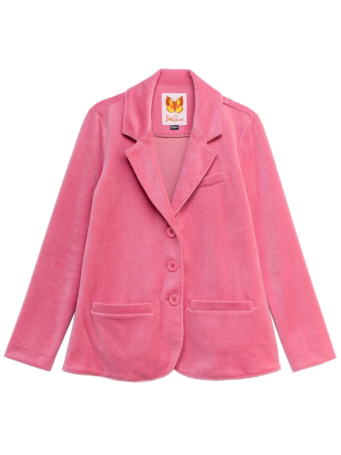 BRITT blazer Pink Velour - Lesley Evers - Jacket - new - Shop