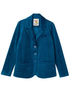 BRITT blazer Teal Velour - Lesley Evers - Black - service_blocked - Shop