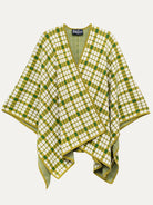 BRYNN cape Olive Plaid - Lesley Evers-Accessories-cape-cotton