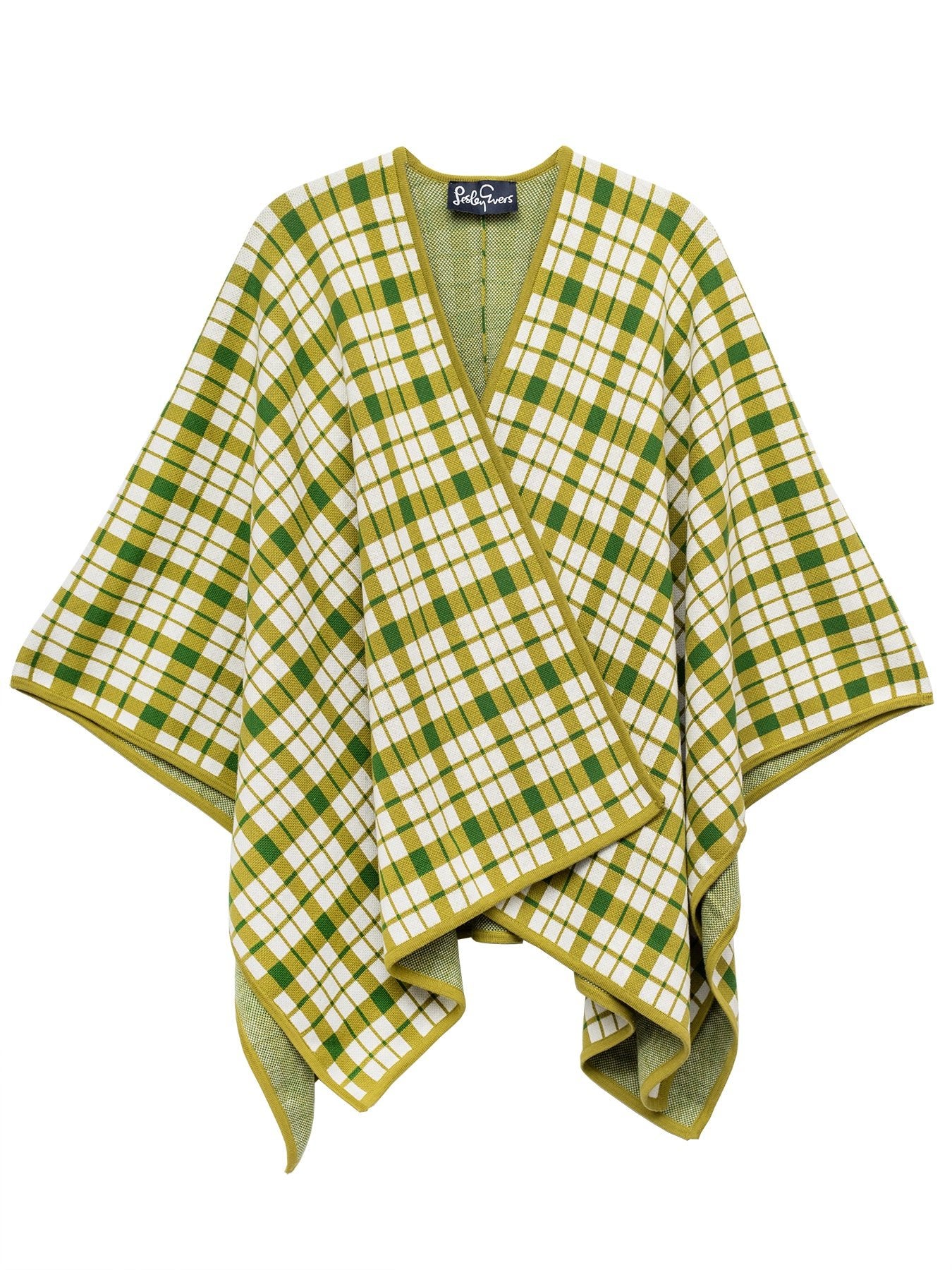 BRYNN cape Olive Plaid - Lesley Evers - Accessories - cape - cotton