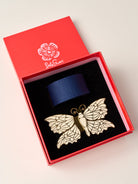 BUTTERFLY Belt Buckle with Barcelona Blue Belt Strap - Lesley Evers - Accessories - accessory - belt