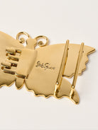 BUTTERFLY Belt Buckle with Barcelona Blue Belt Strap - Lesley Evers - Accessories - accessory - belt