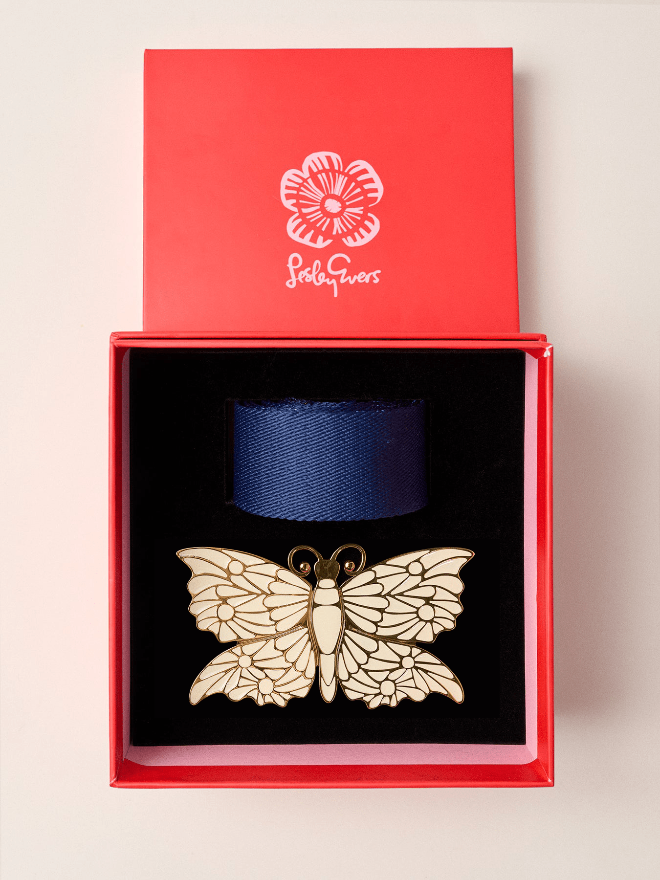 BUTTERFLY Belt Buckle with Barcelona Blue Belt Strap - Lesley Evers - Accessories - accessory - belt