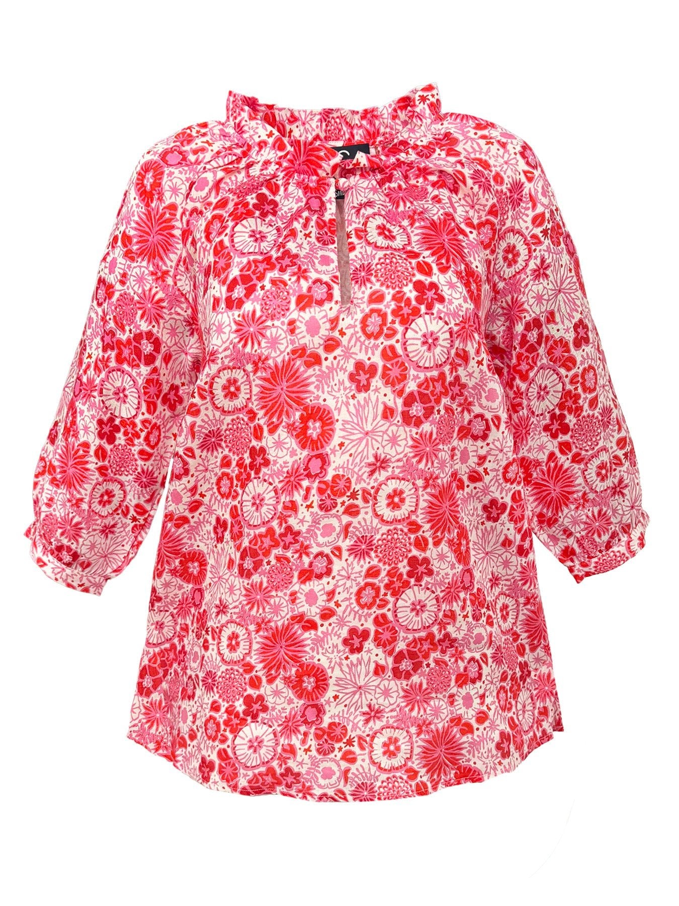 CAMILLE top Flower Patch Pink - Lesley Evers - camille - new - Shop
