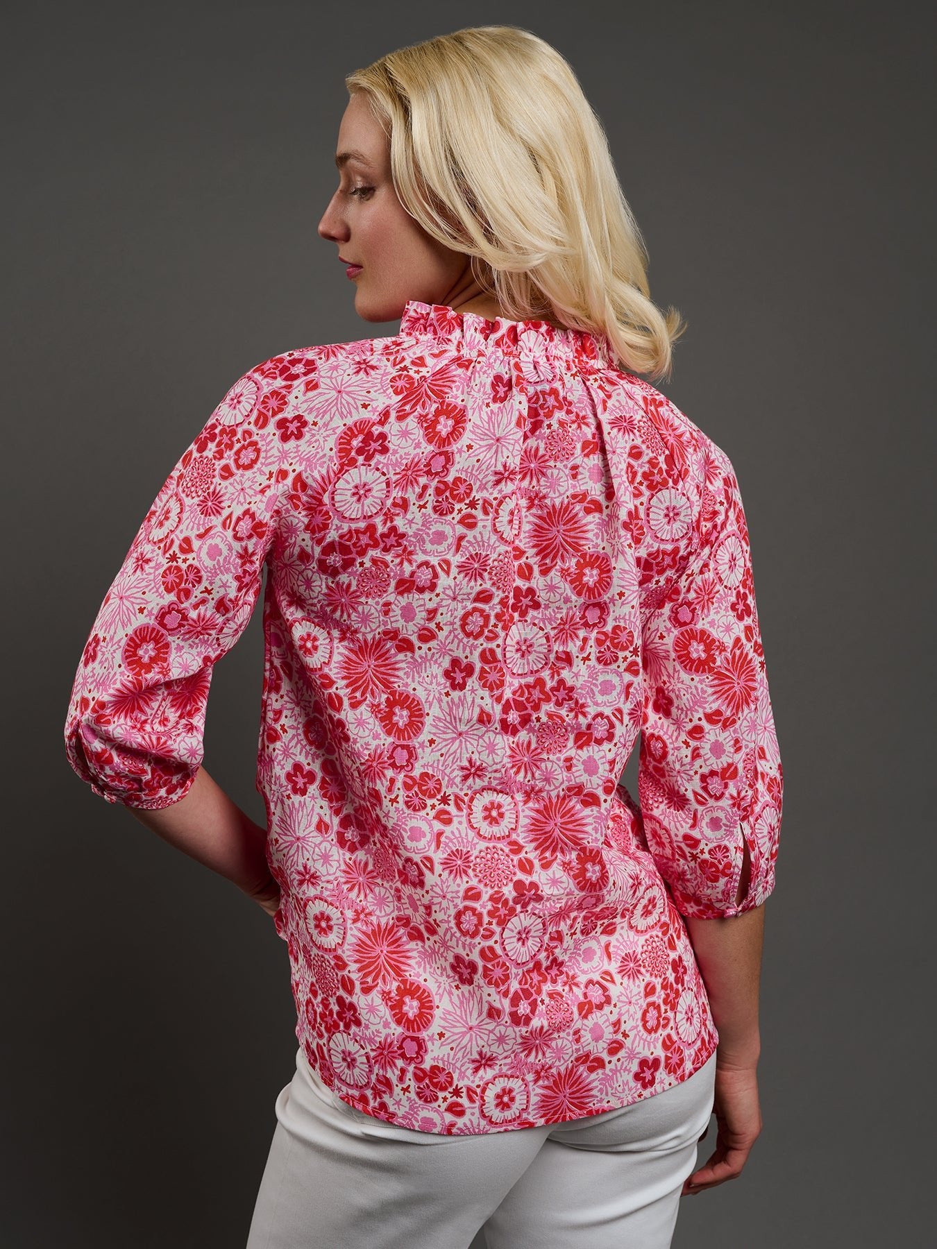 CAMILLE top Flower Patch Pink – Lesley Evers