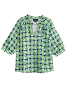 CAMILLE top Heart Flower Blue - Lesley Evers - camille - Shop - Shop/All Products