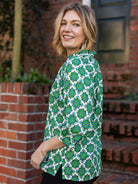 CAMILLE top Talavera Green - Lesley Evers - camille - new - Shop