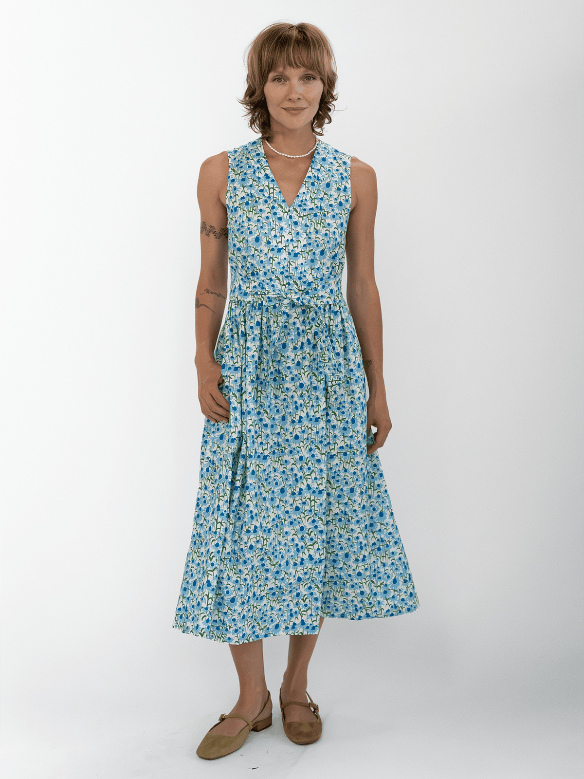 CANDACE dress Echinacea Blue - Lesley Evers-candace-dress-new
