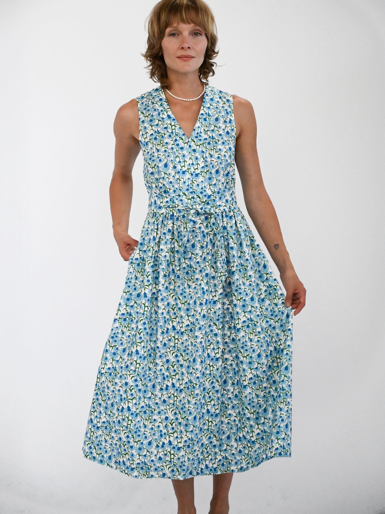 CANDACE dress Echinacea Blue - Lesley Evers-candace-dress-new