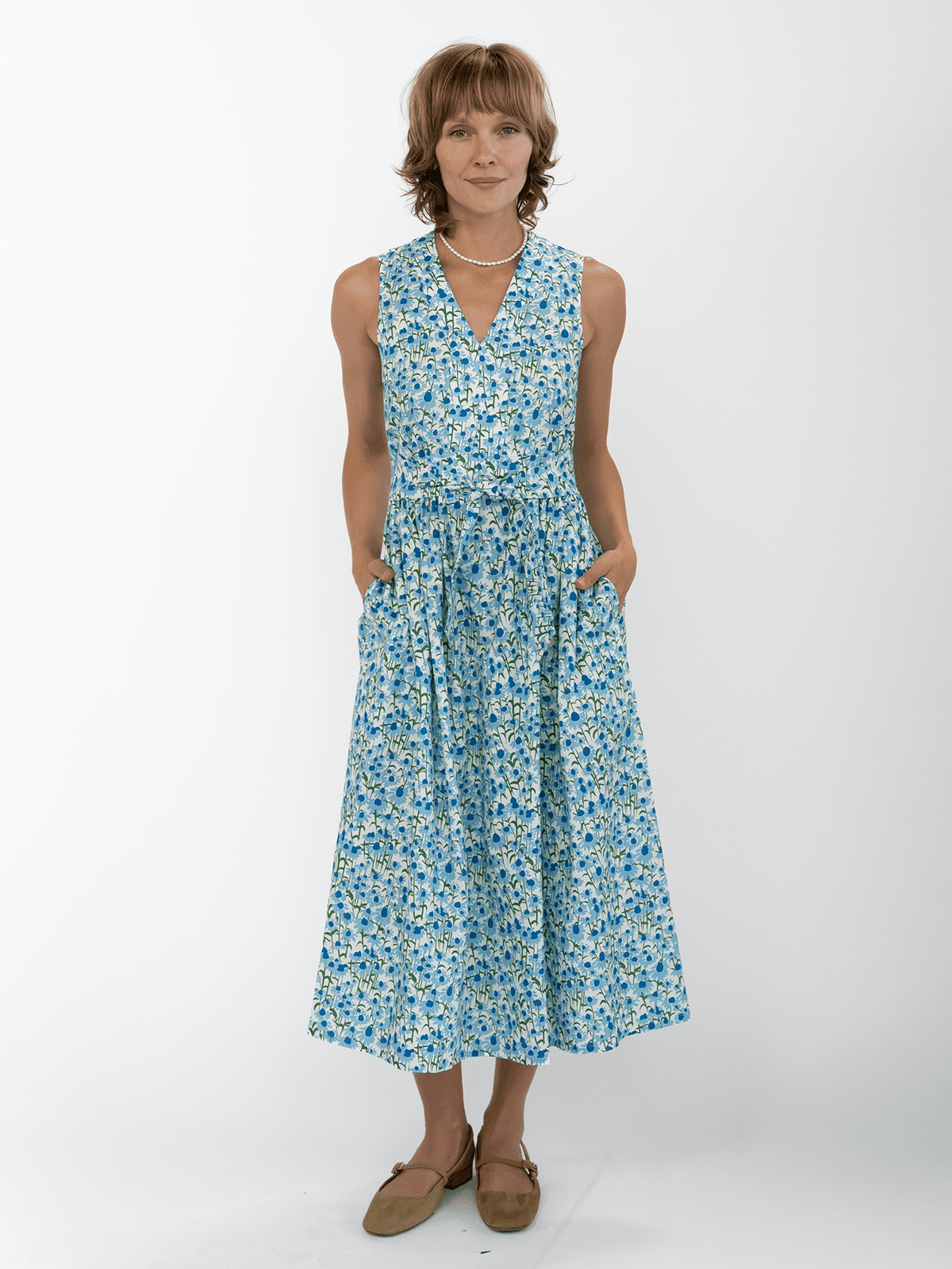 CANDACE dress Echinacea Blue - Lesley Evers-candace-dress-new