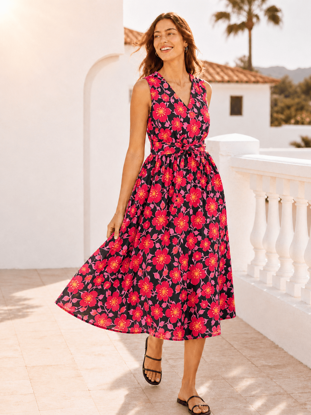 CANDACE dress Garden Wall Pink and Black - Lesley Evers - candace - dress - new