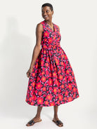 CANDACE dress Garden Wall Pink and Black - Lesley Evers-candace-dress-new