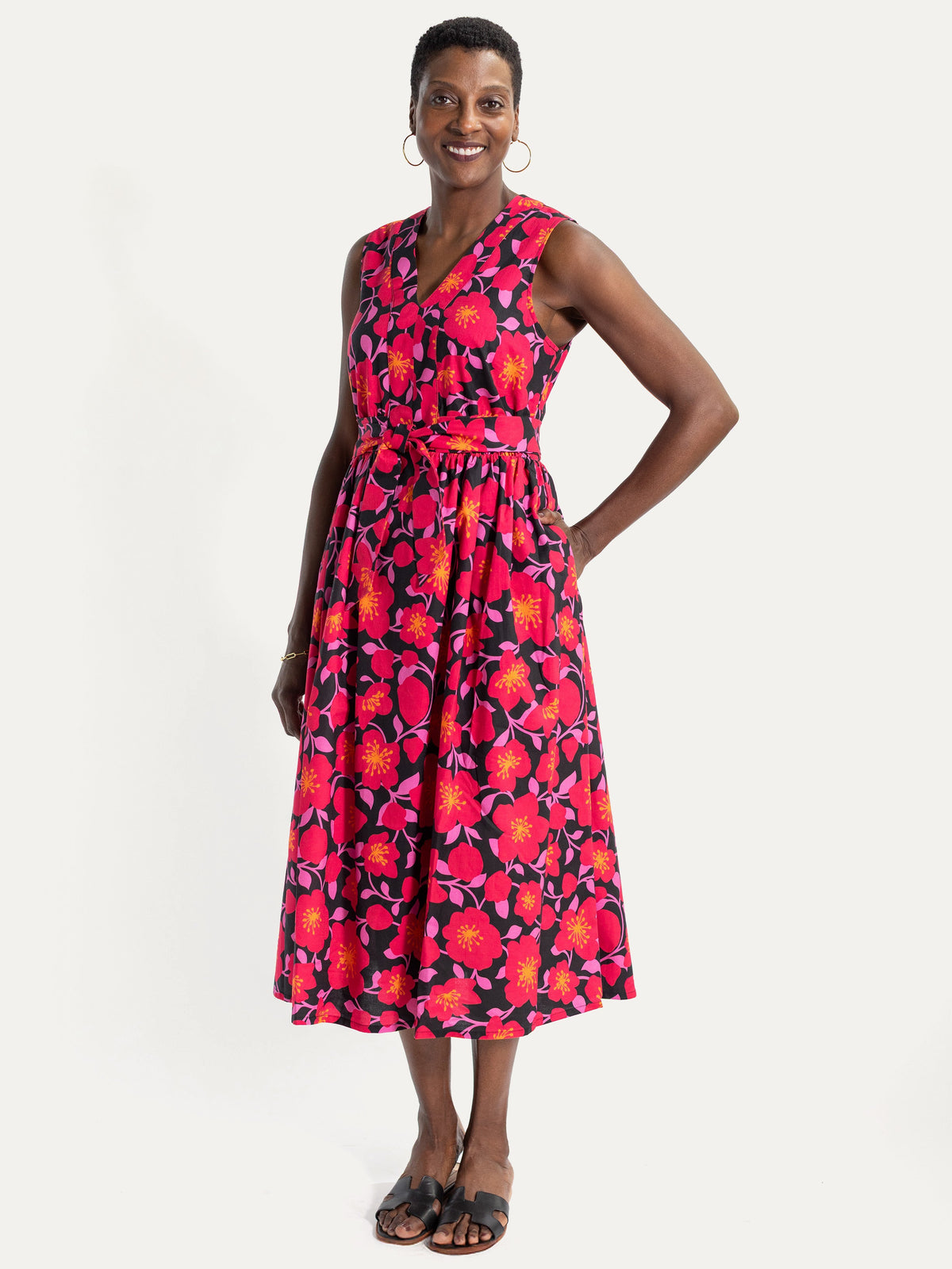 CANDACE dress Garden Wall Pink and Black - Lesley Evers-candace-dress-new