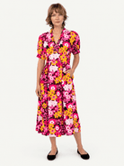 CAROLINE dress Daffodils Pink - Lesley Evers-daffodils-Dress-Pink