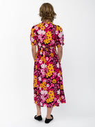 CAROLINE dress Daffodils Pink - Lesley Evers-daffodils-Dress-Pink
