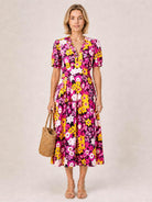 CAROLINE dress Daffodils Pink - Lesley Evers - daffodils - Dress - Pink