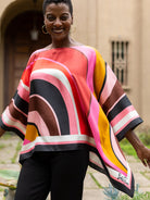 CELESTE silk top Burgundy Wave - Lesley Evers - burgundy wave - celeste - chic silk