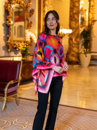 CELESTE silk top Gems Garnet - Lesley Evers - celeste - chic silk - Gems