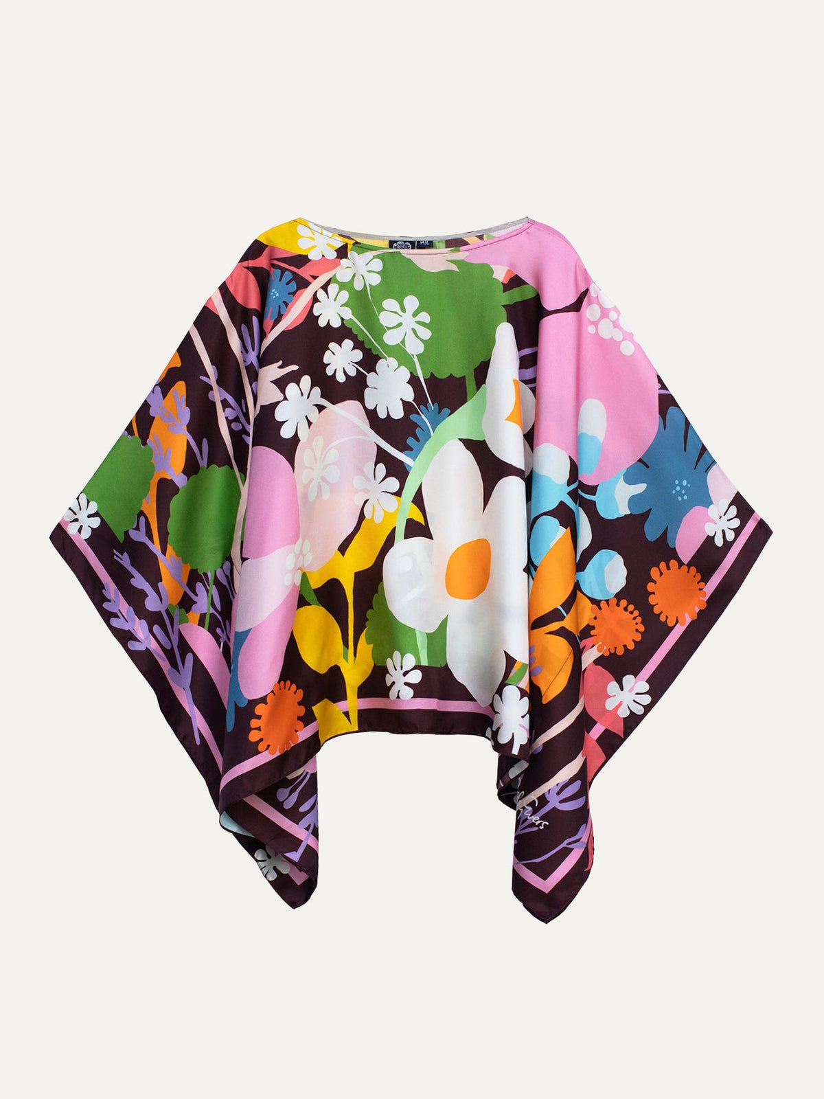 CELESTE silk top Meadow Flower Brown - Lesley Evers-celeste-chic silk-floral