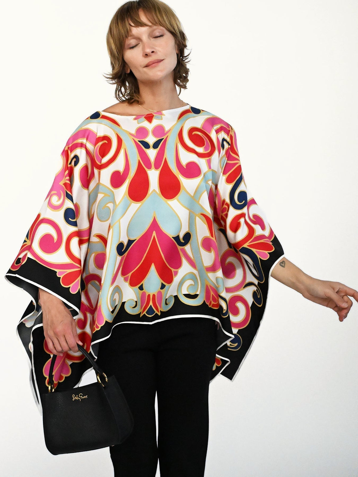 CELESTE silk top Vitalia - Lesley Evers-celeste-chic silk-pinwheel