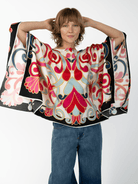 CELESTE silk top Vitalia - Lesley Evers-celeste-chic silk-pinwheel