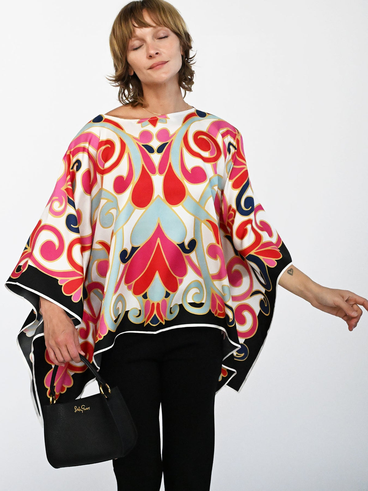 CELESTE silk top Vitalia - Lesley Evers-celeste-chic silk-pinwheel