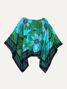 CELESTE silk top Wild Bloom Navy - Lesley Evers-celeste-chic silk-pinwheel
