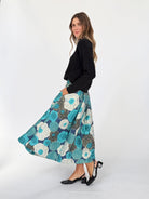 CELINE skirt Flower Charm Blue - Lesley Evers-Bottoms-gown-Shop