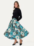 CELINE skirt Flower Charm Blue - Lesley Evers-Bottoms-gown-Shop