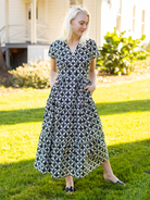 CHELSEA dress Valencia Black and Ivory - Lesley Evers - cotton dress - Dress - new