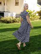 CHELSEA dress Valencia Black and Ivory - Lesley Evers-cotton dress-Dress-new
