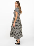 CHELSEA dress Valencia Black and Ivory - Lesley Evers-cotton dress-Dress-new