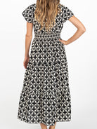 CHELSEA dress Valencia Black and Ivory - Lesley Evers-cotton dress-Dress-new